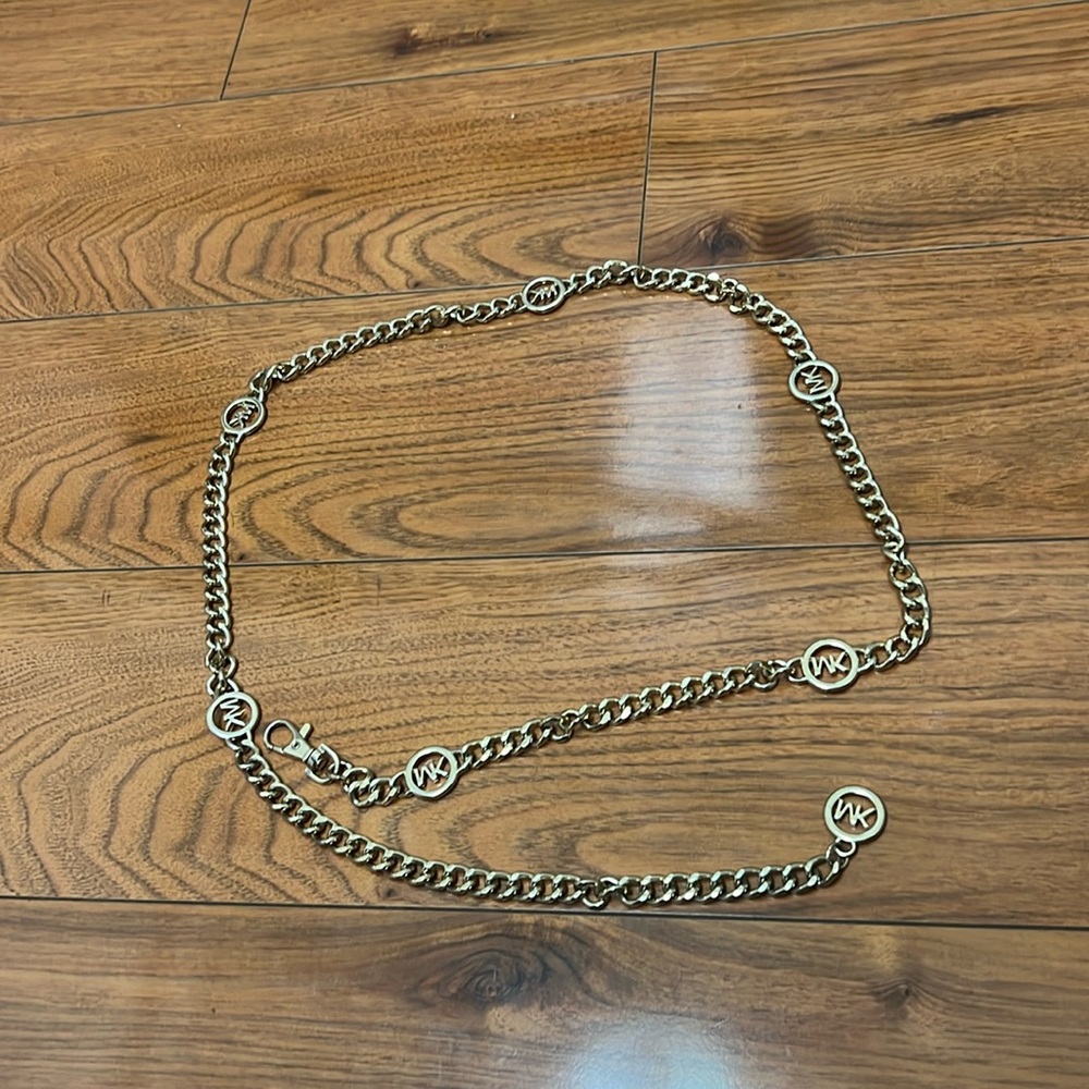 Gold MK Chain Belt